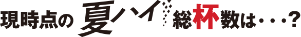現時点の夏ハイ総杯数は・・・？